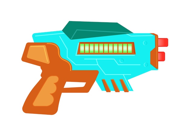 Vector arma de juguete láser blaster retro aislado en blanco