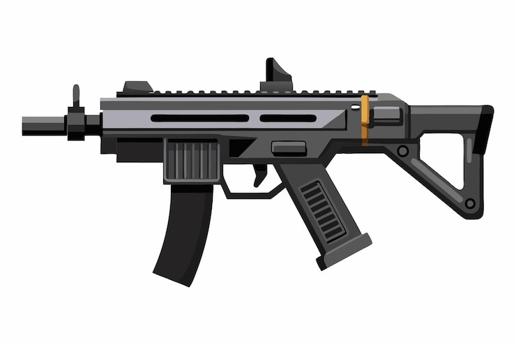 Vector un arma que tiene el número 1 en él