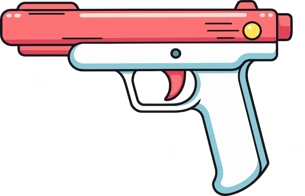 un arma roja con la palabra arma en ella