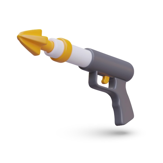 Arma submarina con arpón amarillo Imagen vectorial detallada Armas para la caza submarina