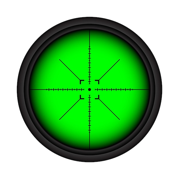 Vector arma de visión nocturna rifle de francotirador alcance óptico arma de caza visor con tiro de objetivo cruzado