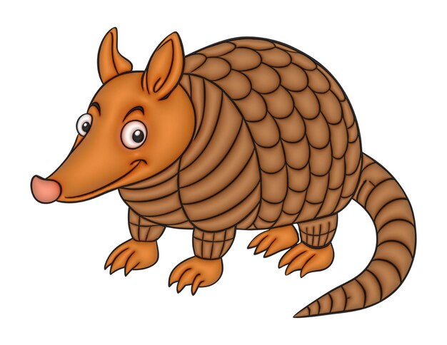 un Armadillo 3D plano