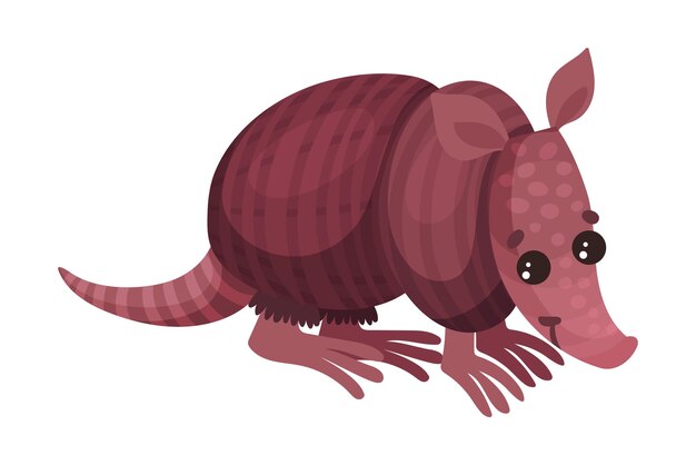 Armadillos con concha blindada como ilustración vectorial de animales africanos