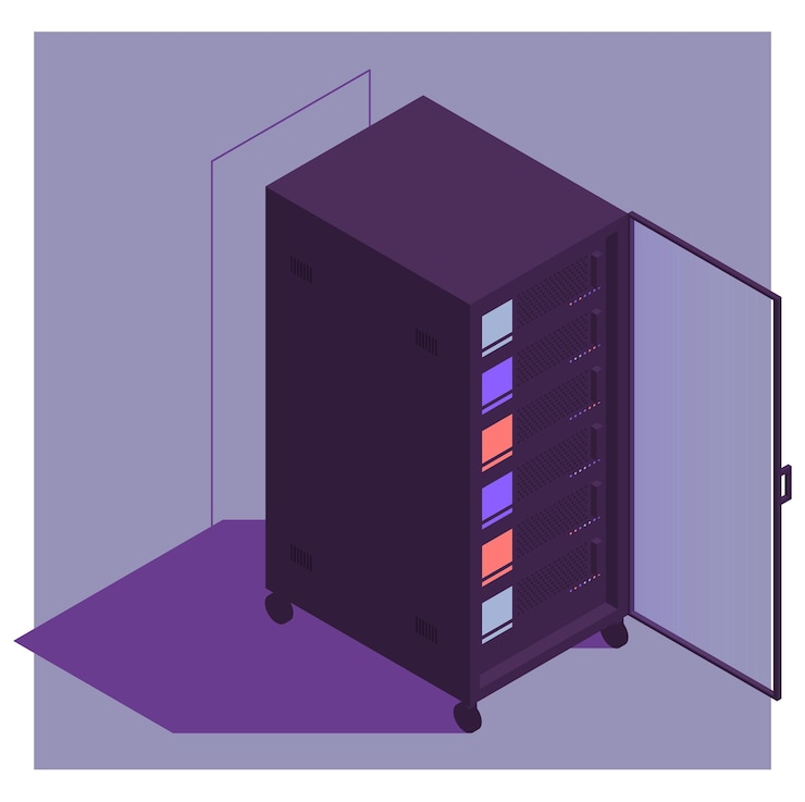 Vector armario computadora vector