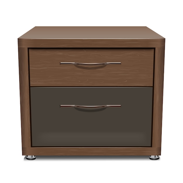 Vector armario de oficina de madera - armario para papeles y documentos, para el interior.