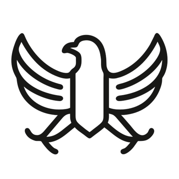las armas polacas águila en la corona contorno de icono simple