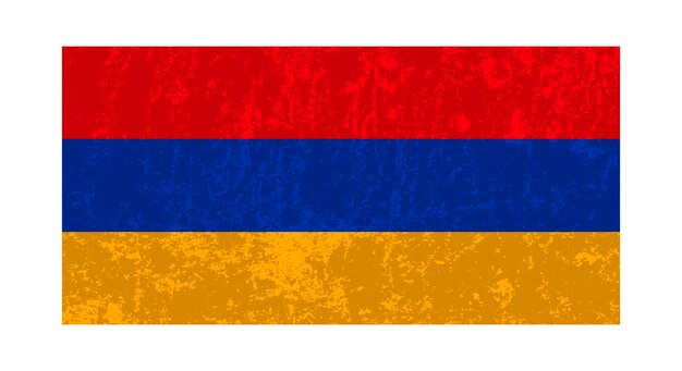 Armenia grunge bandera colores oficiales y proporción ilustración vectorial