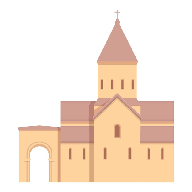 Armenia iglesia icono dibujos animados vector monasterio mapa viaje país