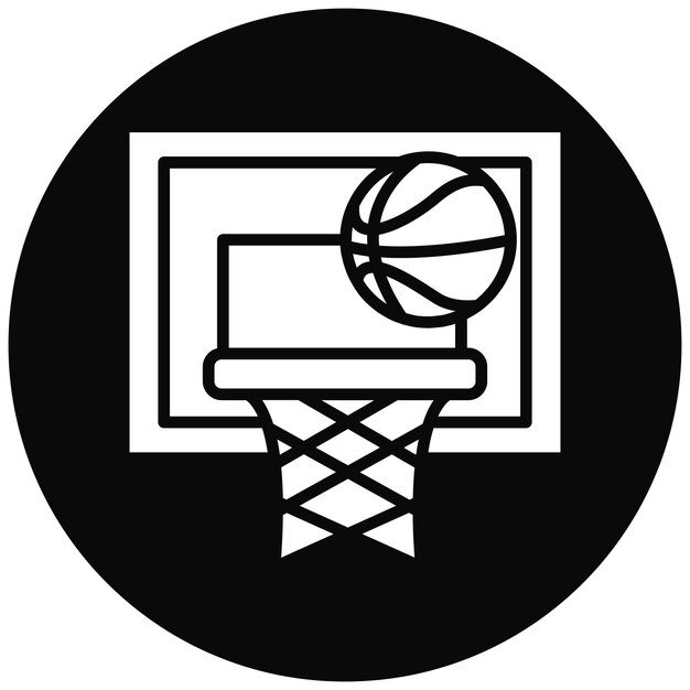 un aro de baloncesto con un baloncesto en el medio
