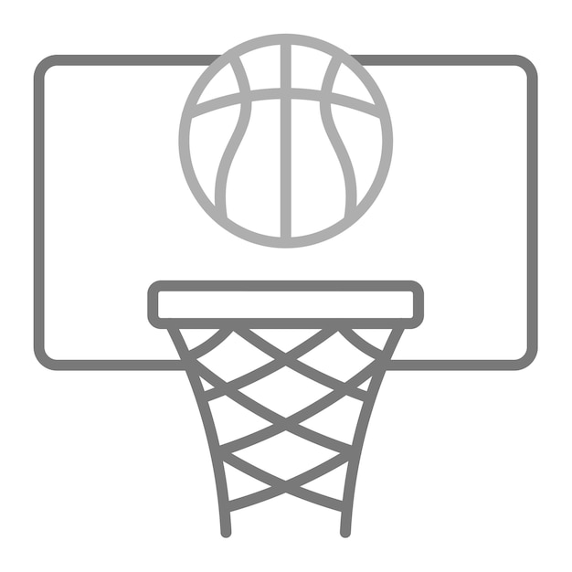 Vector un aro de baloncesto con una canasta en él