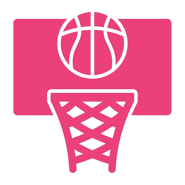 un aro de baloncesto con un fondo rosado y un aro de Baloncesto