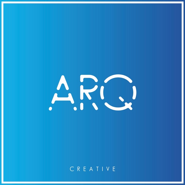 ARQ Creative Vector Último Diseño de Logotipo Último Minimal Logotipo Premium Ilustración Vector Monograma