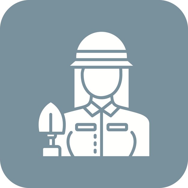 Arqueóloga Imagen vectorial de icono femenino Se puede utilizar para la prehistoria