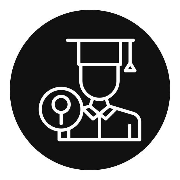 Arqueología Imagen vectorial de icono de estudiante Se puede usar para Arqueología
