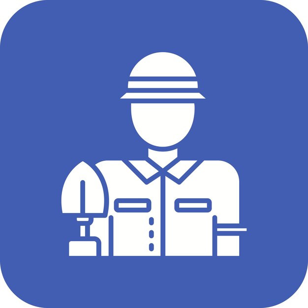 Arqueólogo Imagen vectorial de icono masculino Se puede usar para la prehistoria
