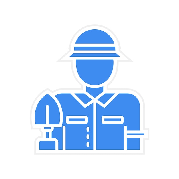Arqueólogo Imagen vectorial de icono masculino Se puede usar para la prehistoria