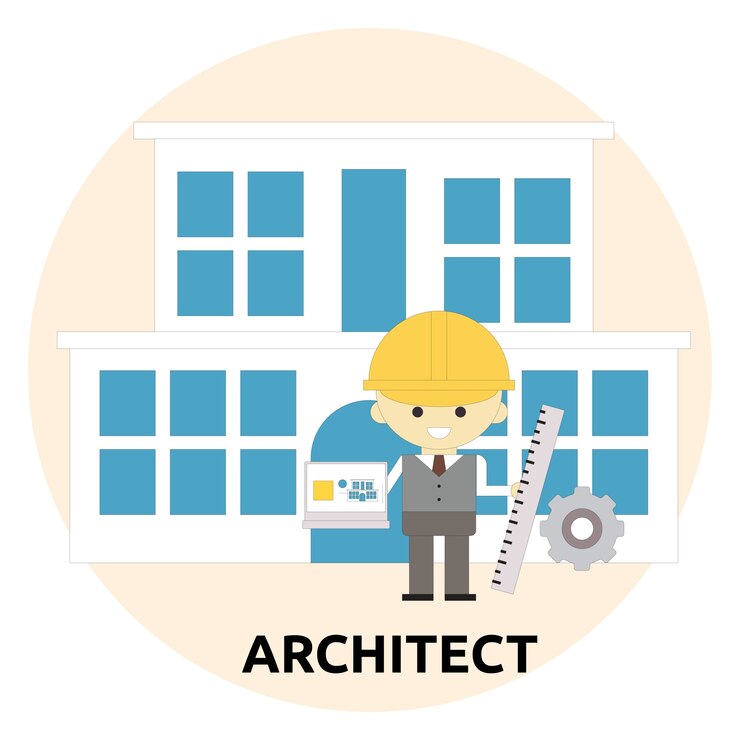 Vector arquitecto diseño conceptual