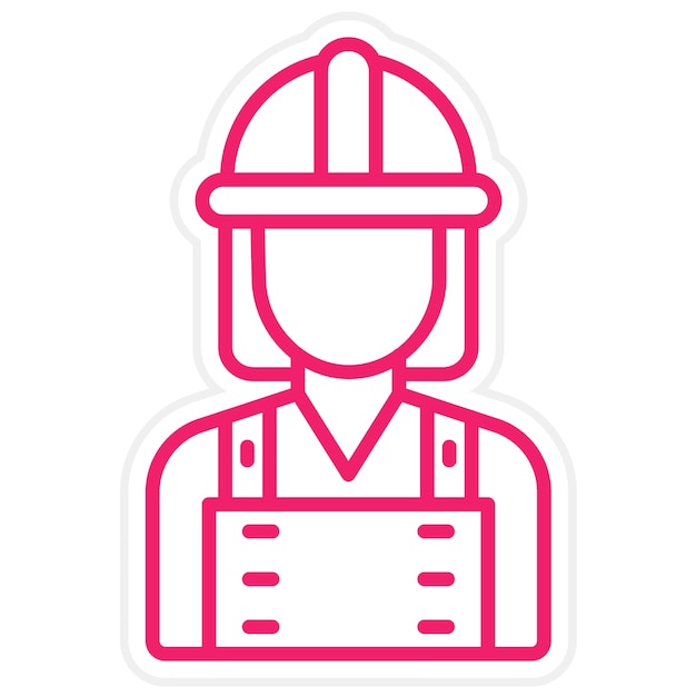 Arquitecto de diseño vectorial Estilo de icono femenino