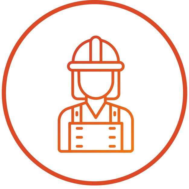 Arquitecto de diseño vectorial Estilo de icono femenino