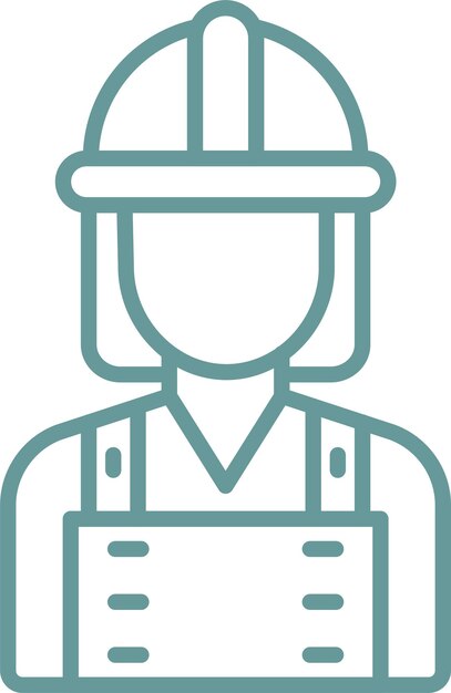 Arquitecto de diseño vectorial Estilo de icono femenino