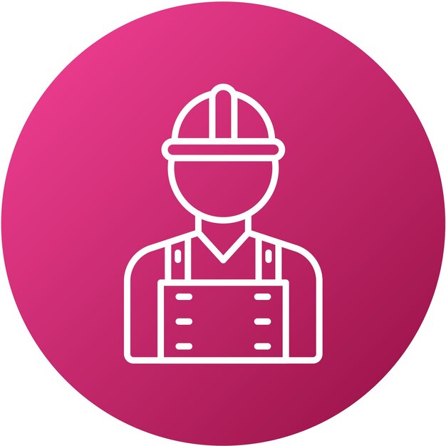 Arquitecto de diseño vectorial Estilo de icono masculino