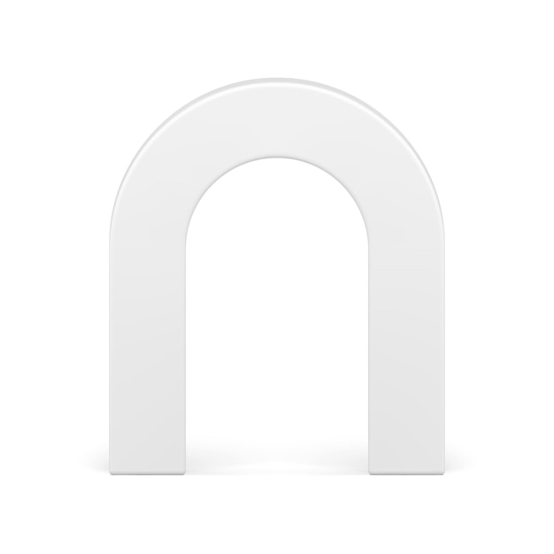 Arquitectura de columnas curvas blancas forma geométrica arco marco de exposición borde vector realista