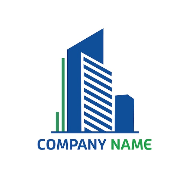 Arquitectura inmobiliaria construcción concepto de logotipo de edificio