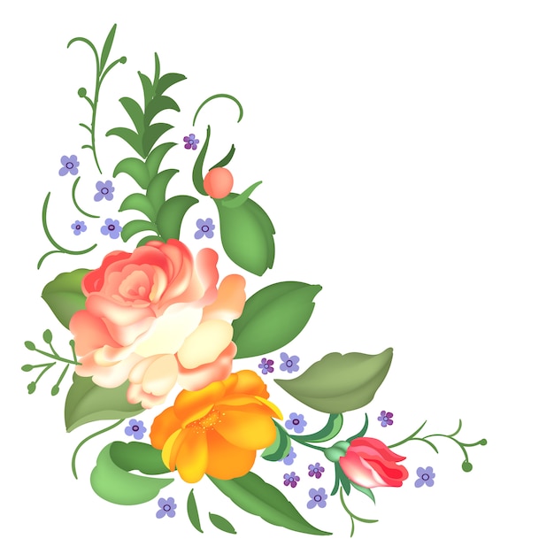 Arreglo floral. ilustración