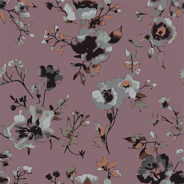 Arreglo floral vintage para impresión de tela y uso en las redes sociales