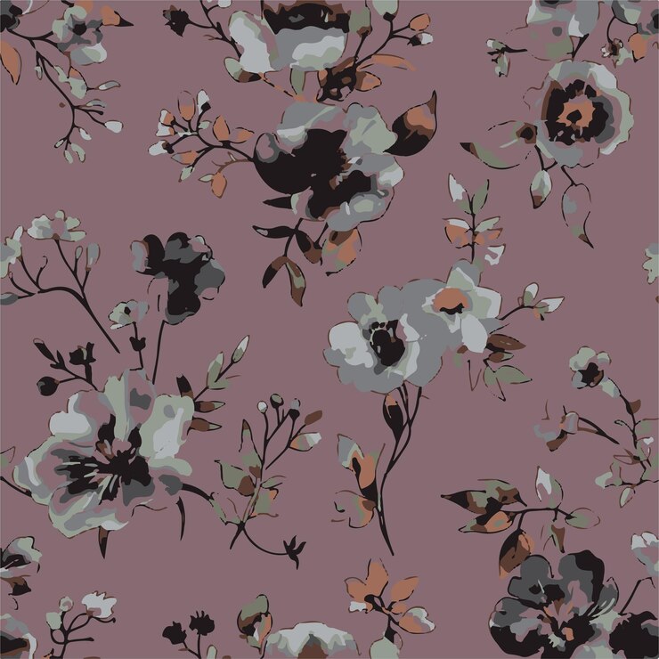 Arreglo floral vintage para impresión de tela y uso en las redes sociales