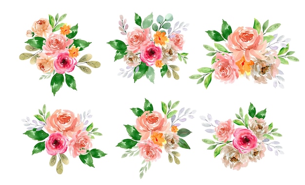 Arreglo de ramo floral de primavera con peonías y rosas