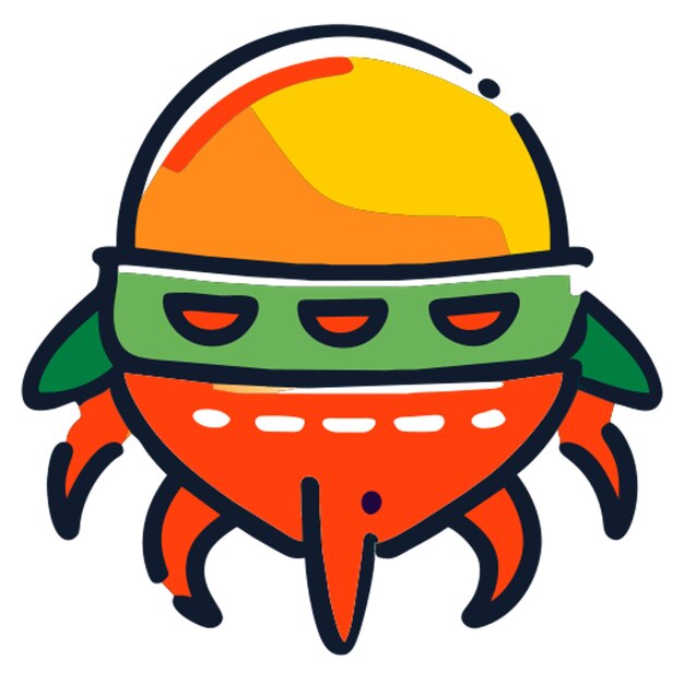 arriba abajo nave espacial cthulhu como invasores espaciales icono garabateo de desplazamiento de relleno