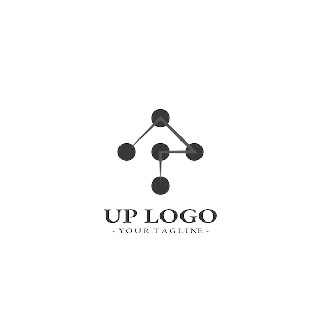 Arriba conectado plantilla de logotipo vector eps 10