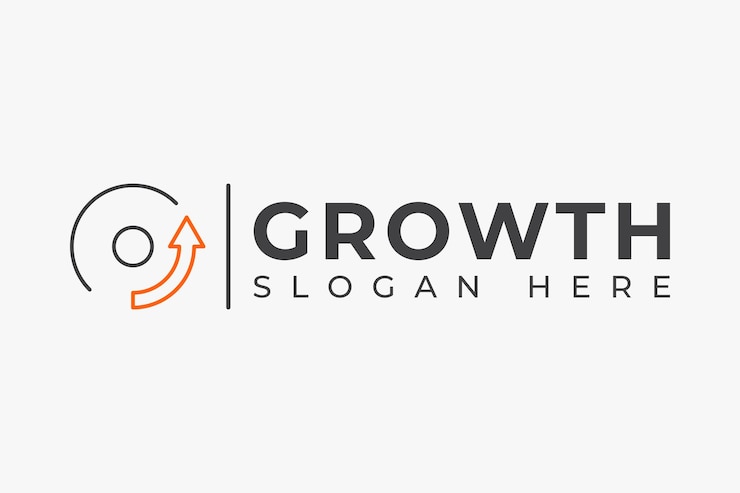 Vector arrow girar icono del logotipo círculo rotación línea moderna plana sencilla dirección hacia arriba éxito hacia adelante