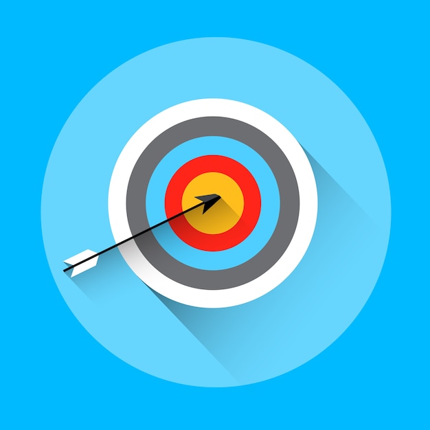 Arrow hit target archery equipment sport icon