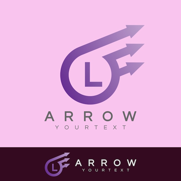 Arrow initial Letter L Logo de diseño
