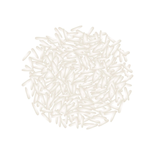 Vector arroz de carga sancochado blanco vectorial