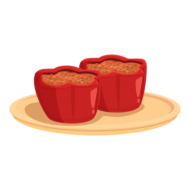Vector arroz pimentón icono dibujos animados vector comida cocina salsa balcánica