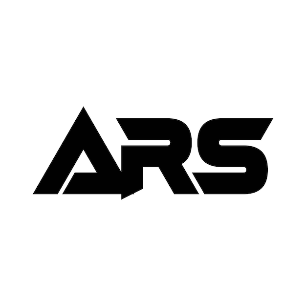 ARS abstract emblema inicial monograma símbolo de lujo icono sencillo diseño de letra logotipo