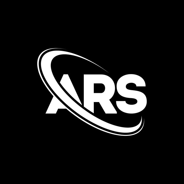 ARS logotipo ARS letra ARS letra diseño del logotipo Iniciales ARS logo vinculado con círculo y mayúscula monograma logotipo Ars tipografía para negocios de tecnología y marca inmobiliaria