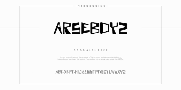 Arseboys Alphabet Font ilustraciones vectoriales