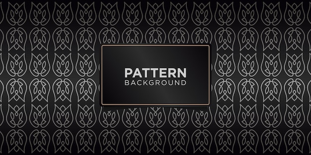 Art deco dorado geométrico floral patrones sin fisuras de fondo, adornos de lujo. Vector premium