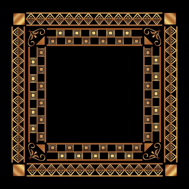 art deco marco vintage ornamento abstracto geométrico