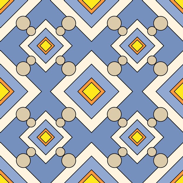 Art Deco Patrón sin costura Textura de arte de línea retro Ilustración vectorial de un fondo geométrico elegante