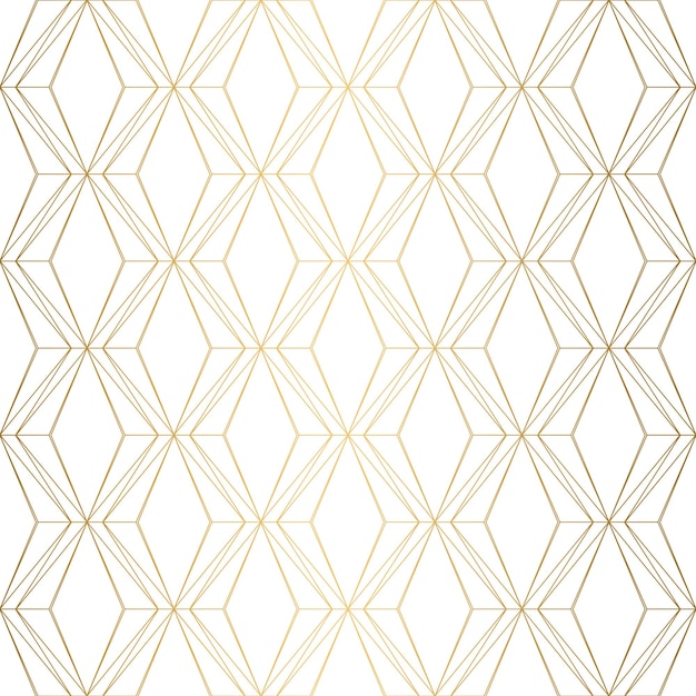 Art Deco patrón sin costuras de fondo blanco y dorado conchas metálicas o escamas ornamento de encaje diseño geométrico minimalista líneas vectoriales motivos de los años 19201930 ilustración vintage de lujo ornamento de boda