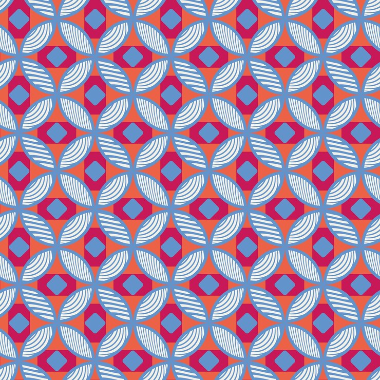 Vector art deco retro círculos complejos vector psicodélico patrón geométrico sin fisuras textura decorativa