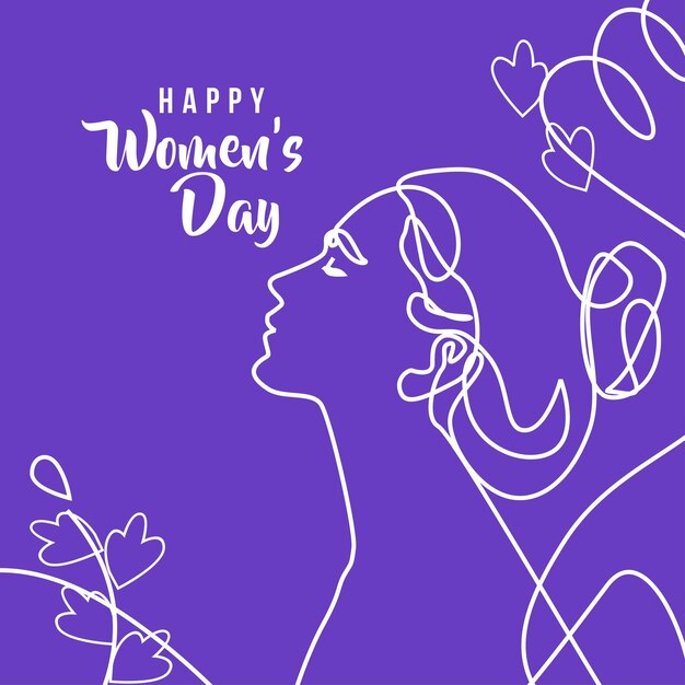 Art Illustration EmpowerHER plantilla de diseño vectorial para la celebración del Día Internacional de la Mujer