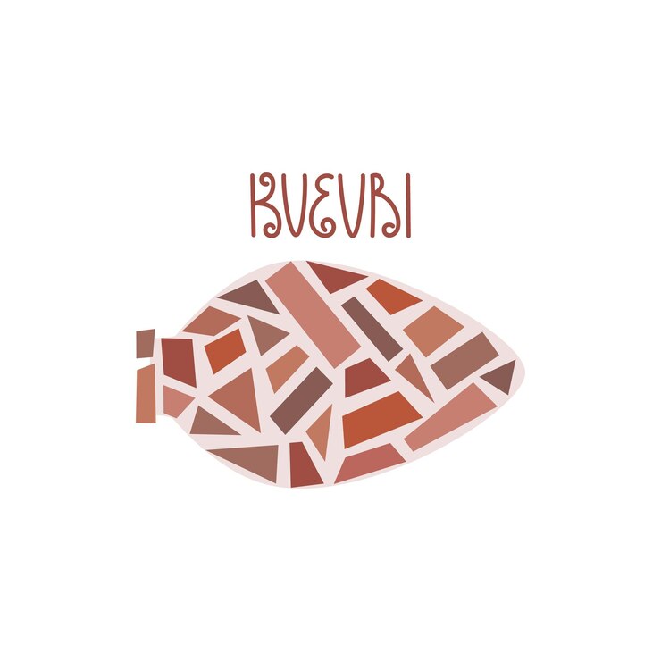 Vector art kvevri logo ilustración vectorial recipiente de arcilla georgiana tradicional qvevri para hacer vino