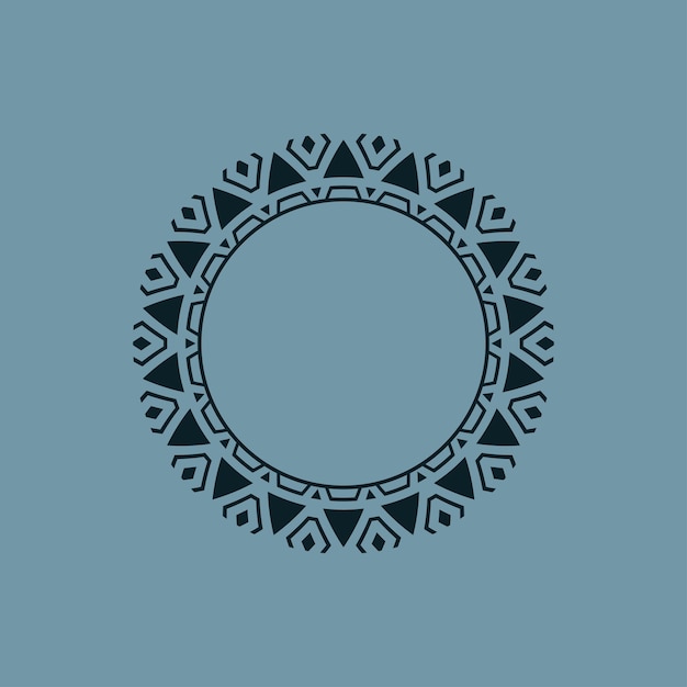 arte abstracto círculo decorativo marco de patrón ornamental