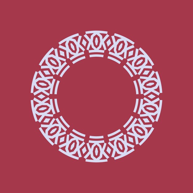 arte abstracto círculo decorativo marco de patrón ornamental